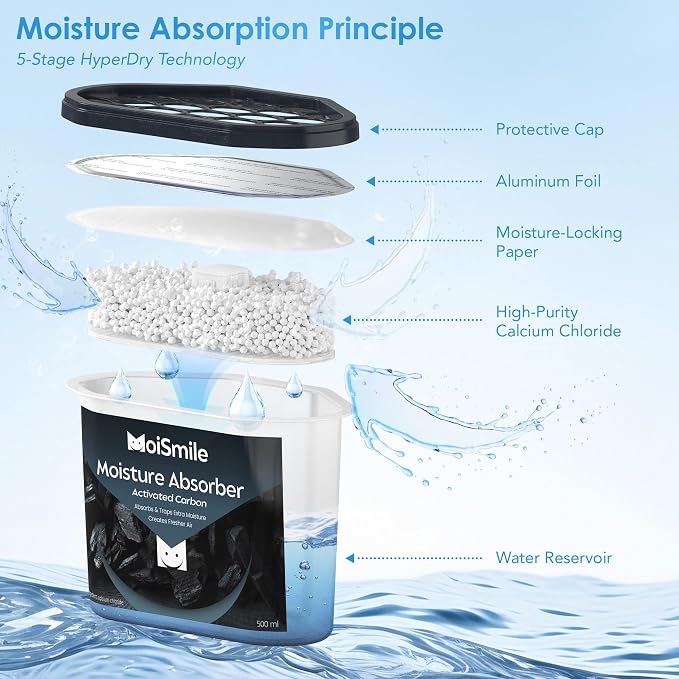 Moisture Absorbers 12 Pack, Activated Carbonfor Closet Dehumidifier Moisture - Image 6