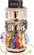 LadyRosian 3-Tier Wooden Rotating Jewelry Display Stand | Bracelet & Keychain by LadyRosian