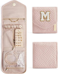 BAGSMART Travel Jewelry Organizer Case M Initial Foldable Jewelry Roll by BAGSMART
