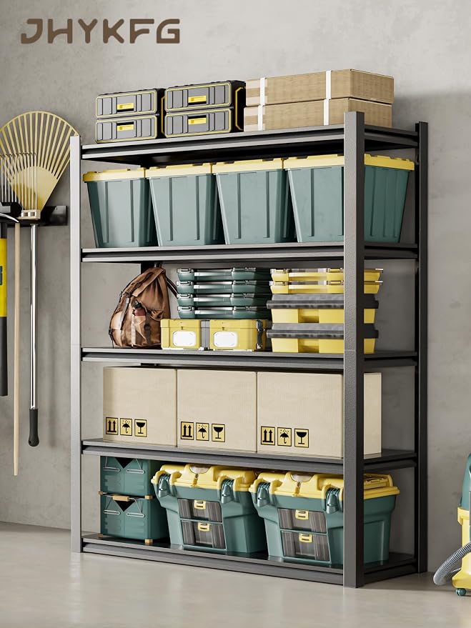 JHYKHG 48" W Storage Shelves, 5-Tier Heavy Duty Garage Shelving, Adjustable - Image 2