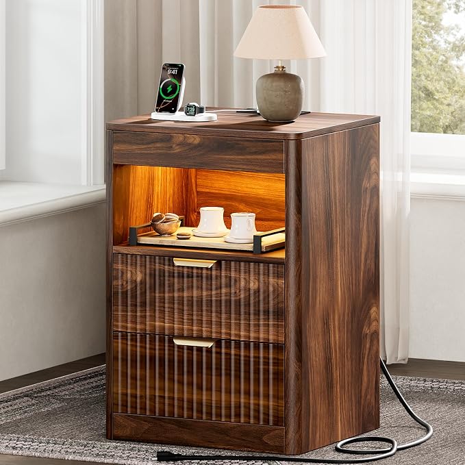 REAHOME Fluted Nightstand Set of 2 - Image 5