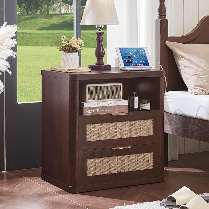 LEYAOYAO Rattan Nightstands Set of 2 - Image 2