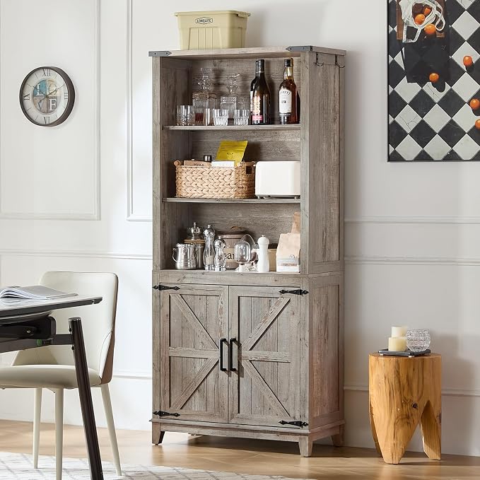 70in Tall Bookshelf 5 Tier Bookcase - Image 8