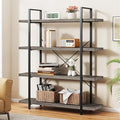 Heavy Duty 4-Tier Industrial Bookcase, 120lbs Shelf Capacity, Rustic Shelving by OtterOasis