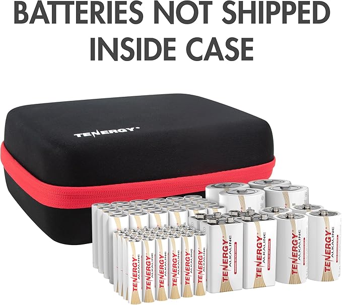 Tenergy Alkaline Batteries & Storage Case, 4xC Size, 4xD Size, 4x9V Size - Image 4