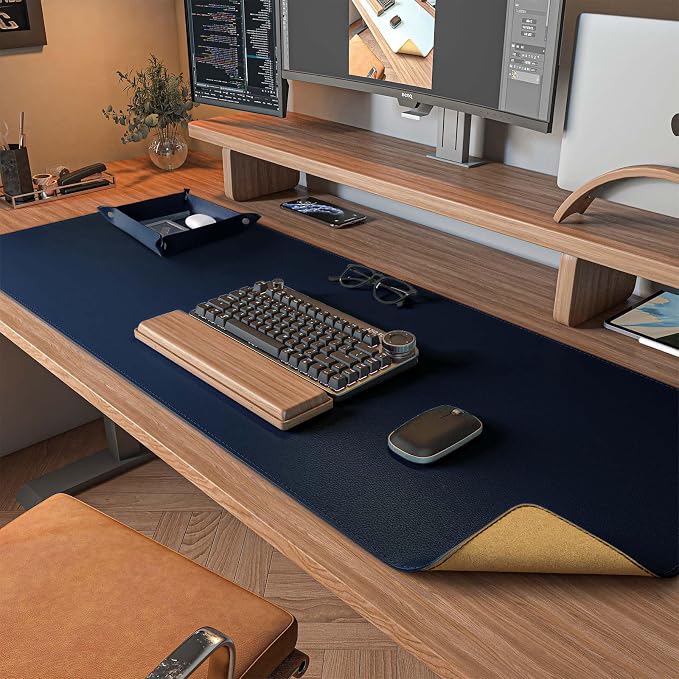 DAWNTREES Dual Sided Desk Mat, Leather Desk Pad, Cork Desk Mat Protector by PremiumDeskPadatDawnTrees