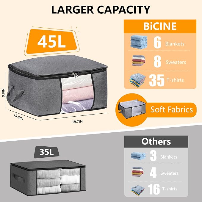 6 Pack Clothes Storage Bags - Image 3