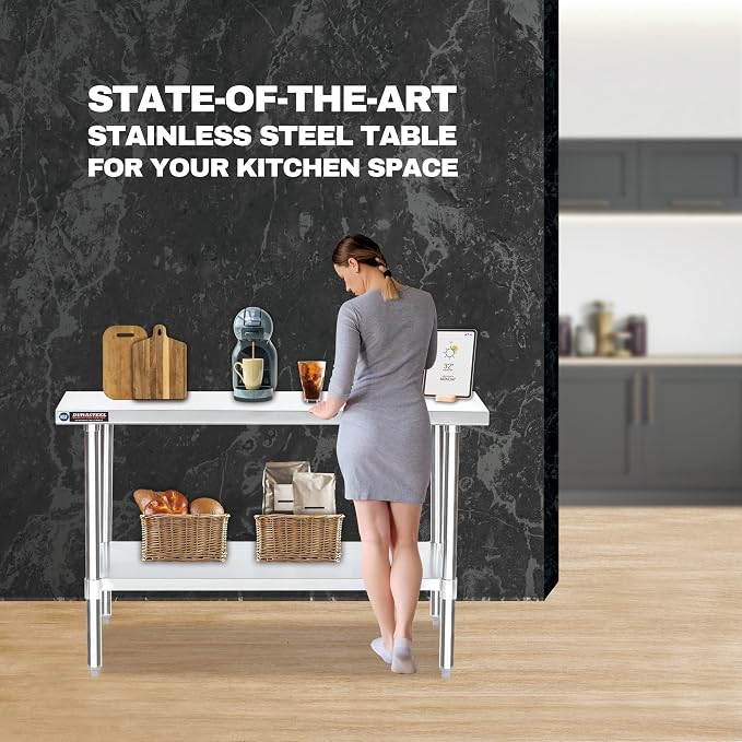 DuraSteel 30x60 Stainless Steel Work Table - Image 7