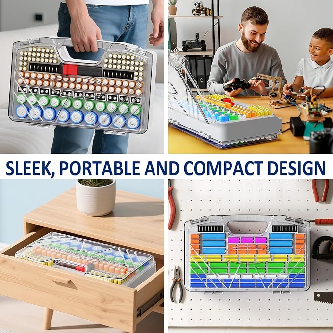 Battery Organizer Storage Holder Box Case - Image 7