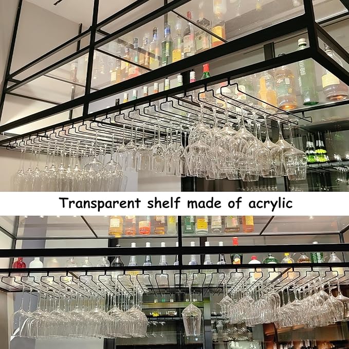 59IN Acrylic Ceiling Wine Glass Rack - Image 4
