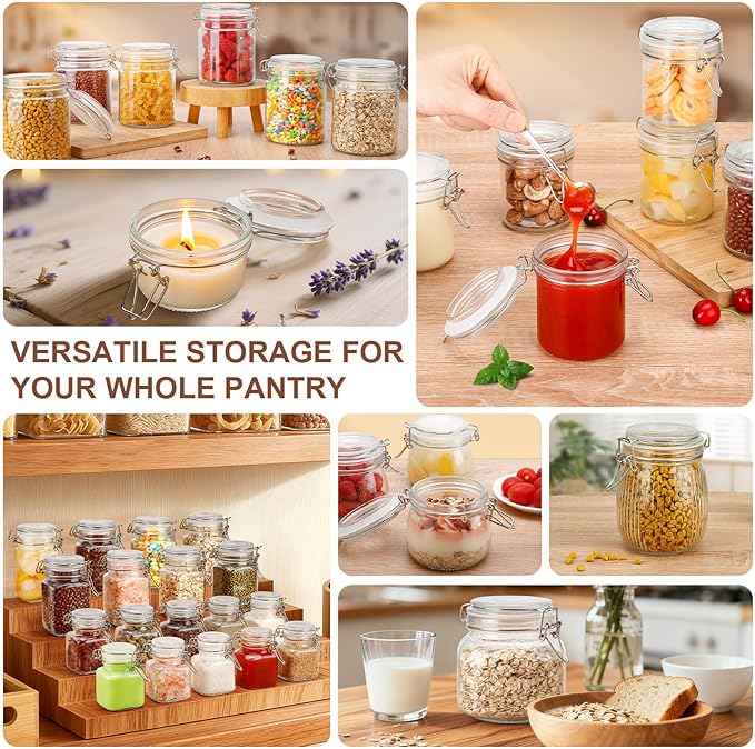 12 Pack Spice Jars, 8 oz Glass Containers - Image 6