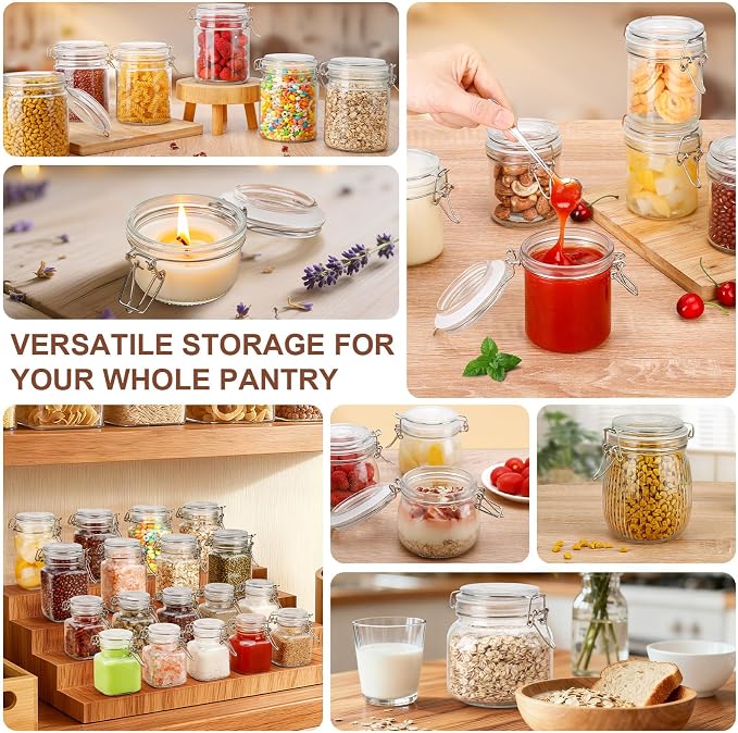 6 Pack Spice Jars, 8 oz Glass Containers - Image 6