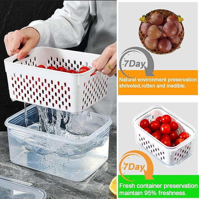 4 Pack Large Fruit Storage Containers - Image 6