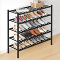 Smiry Bamboo Shoe Rack for Closet, 5 Tier Long Wooden Stackable Shoe Organizer by Smiry
