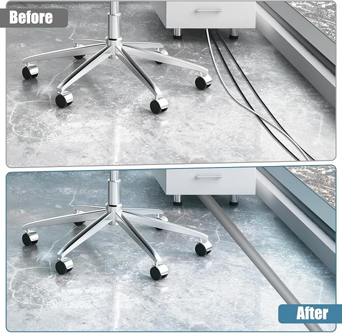 Floor Cord Covers for Wires 6FT Cable Hider Wire Cover Self Adhesive Cord Hider - Image 4