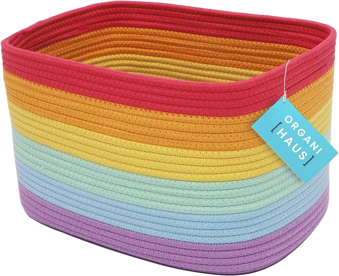 OrganiHaus Rainbow Woven Storage Baskets by OrganiHaus