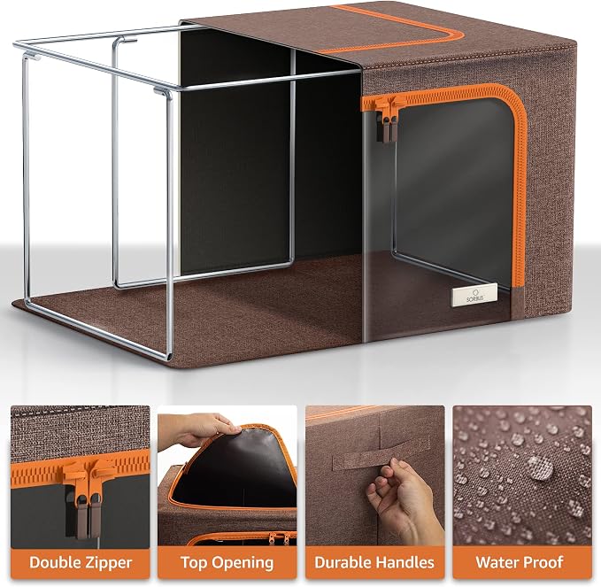 Sorbus Storage Bins with Metal Frame - Image 3