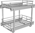 2-Tier Cabinet Pull Out Shelves, Slide Out Shelves by JOWBOOW