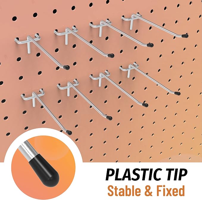 HUHOLE Pegboard Hooks 2 Inch 50PC, Ideal Garage Organization, Wall Storage Tool - Image 5
