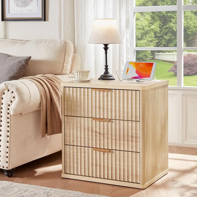 LEYAOYAO Fluted Nightstand - Image 4