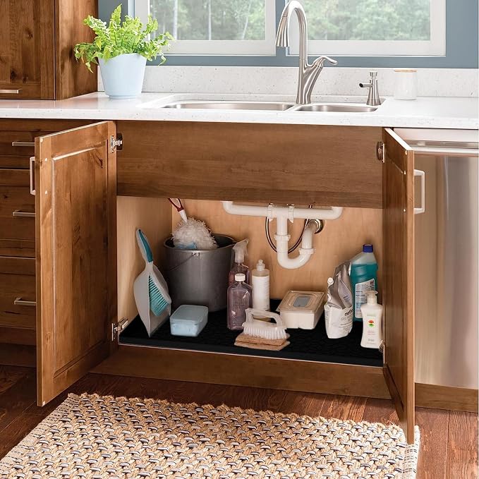 Under Sink Mat for Kitchen Silicone Waterproof Under Sink Liner, Flexible Sink - Image 5