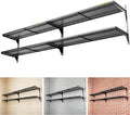2-Pack 2 Tier 1.3x4ft Garage Shelving Wall Mounted, 520lbs Load by AECXM