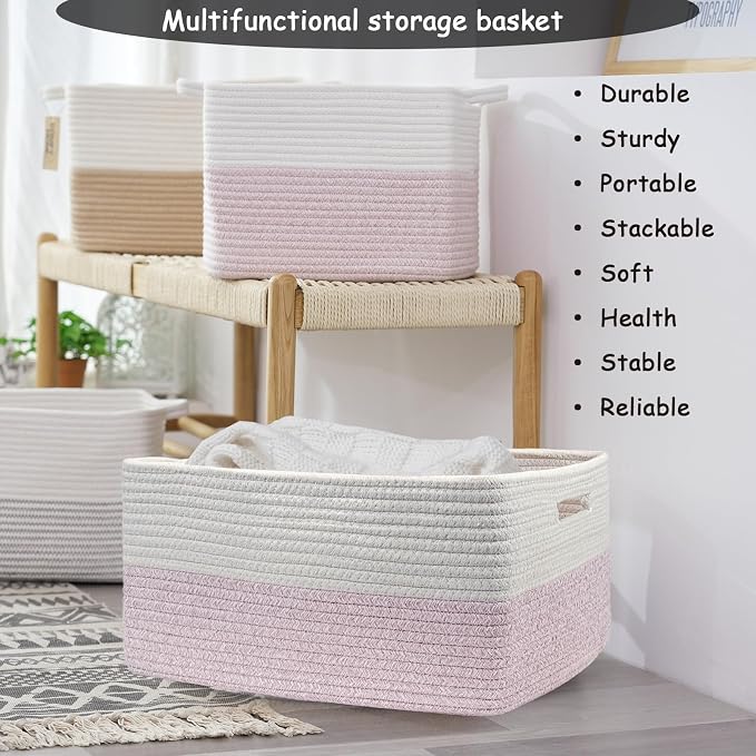 COMFY-HOMI 3 pcs Large Storage Baskets - Image 5