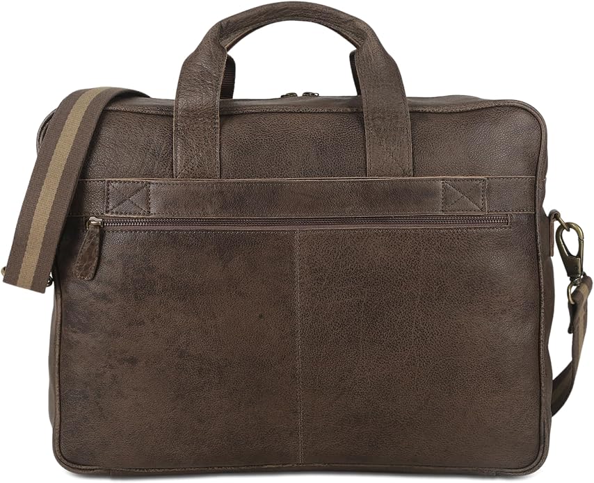 KomalC 16 Inch Leather briefcases Laptop Messenger Bags - Image 5