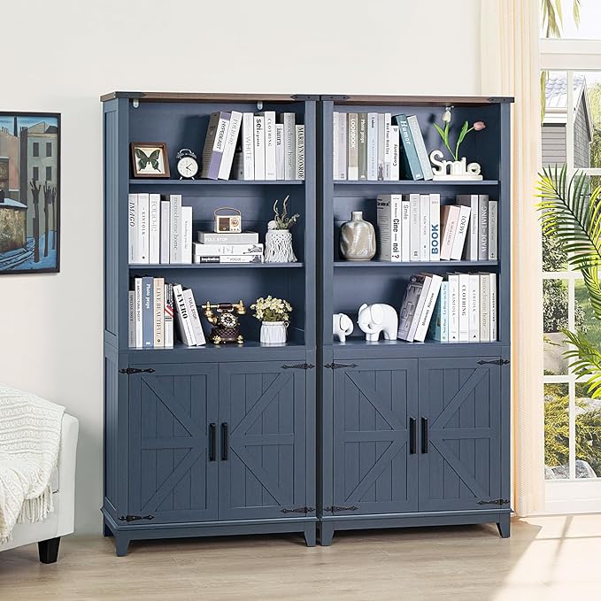70in Tall Bookshelf 5 Tier Bookcase - Image 3