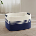 60L Large Laundry Basket with Leather Handles by SunNewt