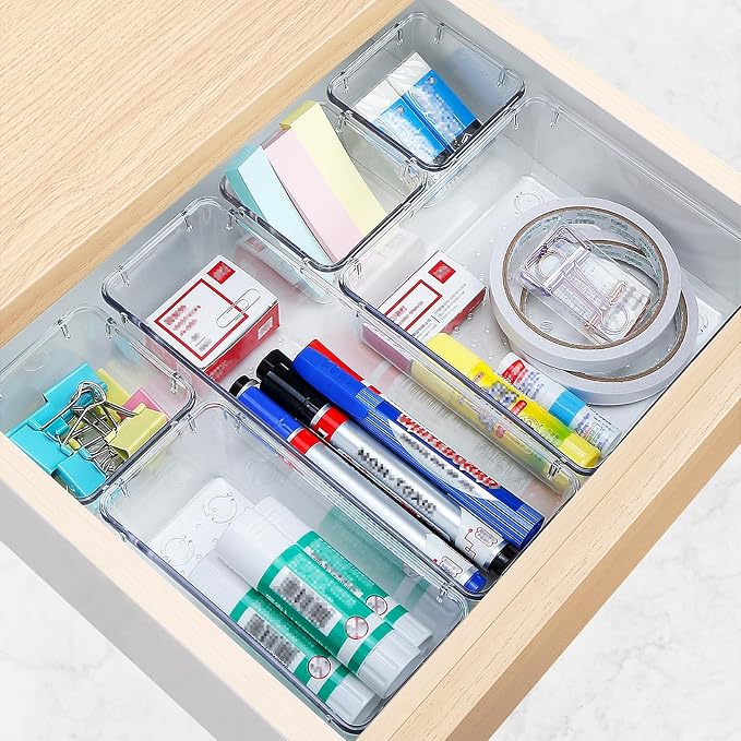 23 PCS Drawer Organizer Set, 5 Varied Size Bathroom and kitchen Drawer cabinet - Image 6