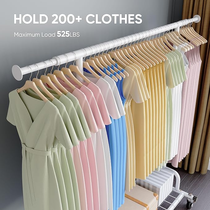 HOKEEPER Clothes Rack Collapsible Clothing Garment Rack Capacity 525LBS - Image 3