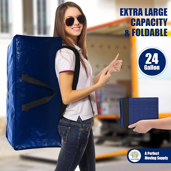 Cosy Family 4 Pack Heavy Duty Extra Large Moving Bags - Image 7