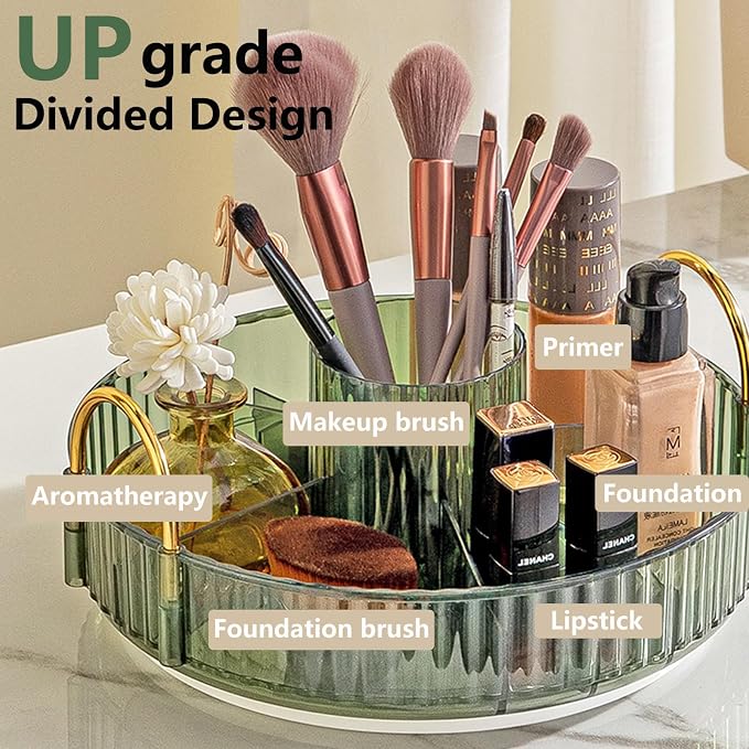360 Rotating Makeup Organizer, 3 Tier Large Capacity Make Up Organizers and - Image 2