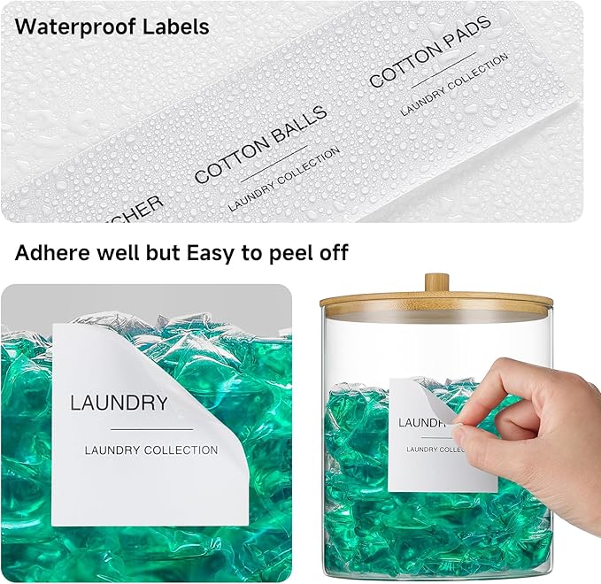 Glass Jars for Laundry Room Organization, Laundry Pods Container - Image 4