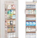Over Door Organizer with 6 Extra Large Pockets 12 Side Pockets, Hanging Storage by Unknown