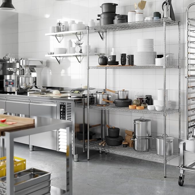 18" Deep x 48" Wide x 74" Height Wire Shelving Kit | 4-Tier | NSF Commercial - Image 2