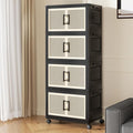 Stackable Storage Bins with Lids, Collapsible Plastic Storage Box Closet by FOCUSONLIFEBECONVENIENCE
