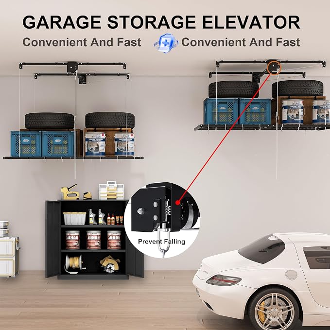 Montary 4x8 FT Overhead Garage Storage Rack - Image 5