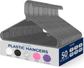 SereneLife 50 Pack Plastic Hangers, Space-Saving Closet Organizers, Durable and by SereneLife