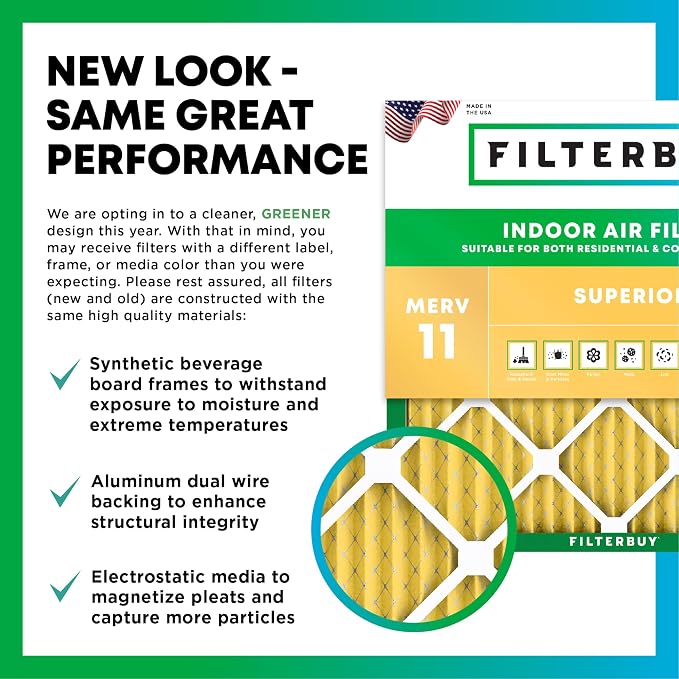 Filterbuy 20x23x5 Air Filter MERV 11 Superior Pet & Allergy Defense, Pleated - Image 3