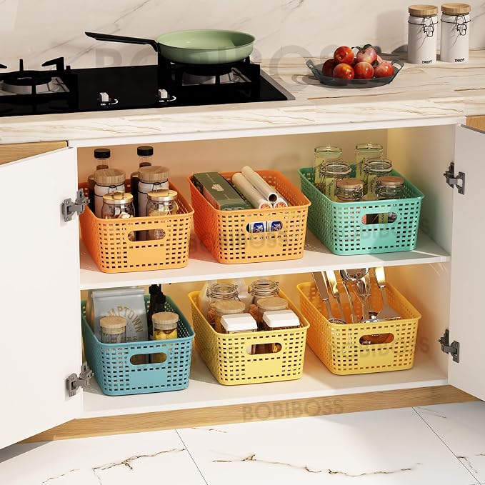 Colorful Plastic Storage Baskets - Image 6