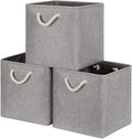 Bidtakay Grey Baskets Foldable Storage Cube Bins 13x13x13 Cube Storage by BidtakayBaskets