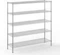 21" Deep x 72" Wide x 74" Height Wire Shelving Kit | 5-Tier | NSF Commercial by Regal+Altair