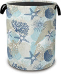 Large Laundry Basket, Corals Seashells Collapsible Laundry Baskets, Cute Algae by Unknown