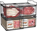 NADAMOO Freezer Organizer Bins, 2 Packs Large Expandable Stackable Chest by NADAMOO