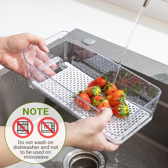 Imncya 4 Pack Fridge Organizer Drawers Bins, Fridge Storage Container - Image 6
