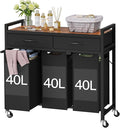 Laundry Sorter 3 Section, 120 L Laundry Hamper by FIONESO