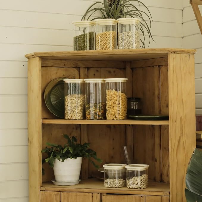 8pcs Square Pantry Glass Jars - Image 7