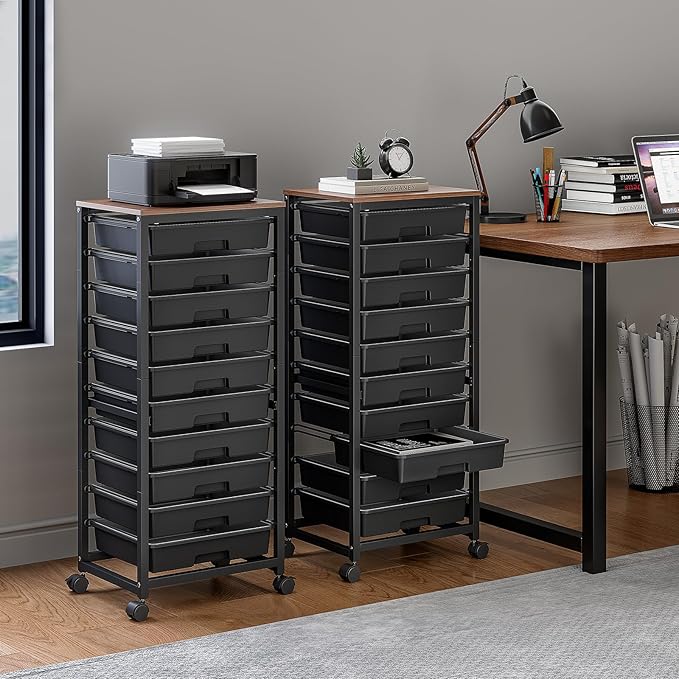 Rolling Cart with Drawers, 10 Drawer Rolling Cart, Storage Cart, Utility Cart - Image 7
